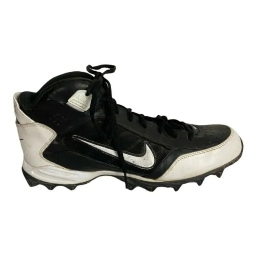 Nike Mens Land Shark Mid Black/White Cleat 318728-018 Size 11